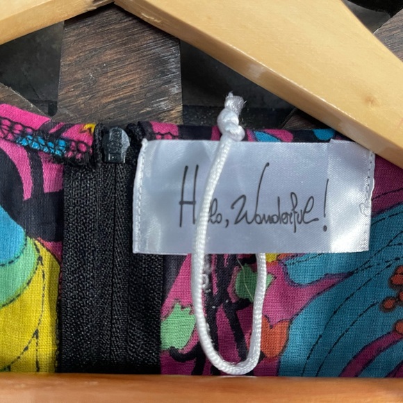 Tunic Blouse Bold Floral Colorful Summer Vacation Bohemian Embellished - Picture 10 of 12